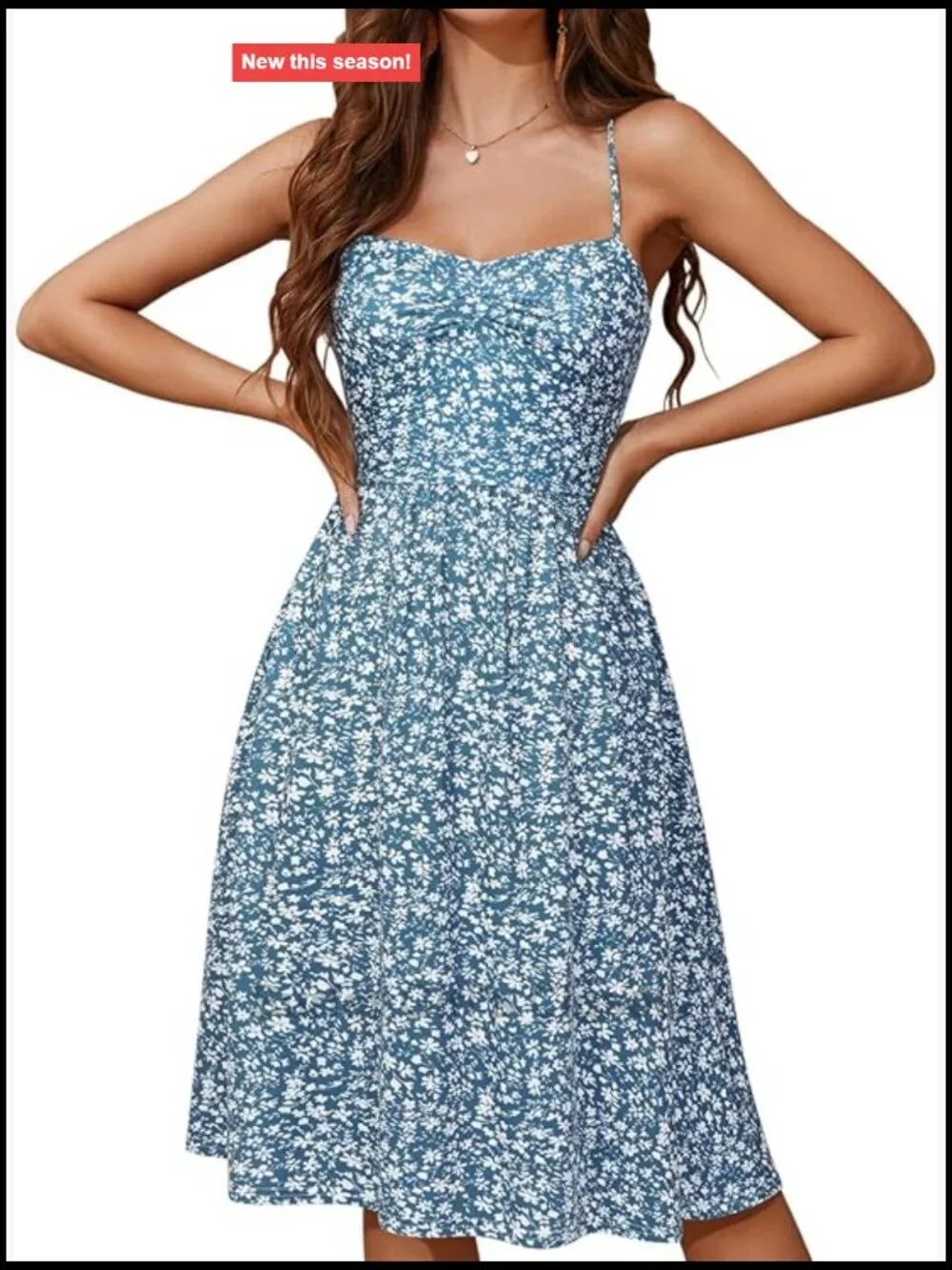 Women's Sleeveless A-Line Sundress with Pockets Casual Vacation